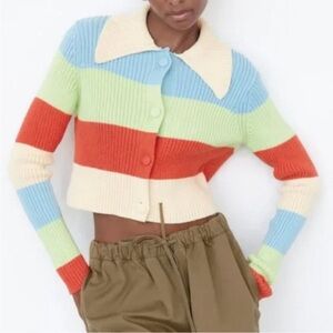 Zara Multicolor Striped Cardigan